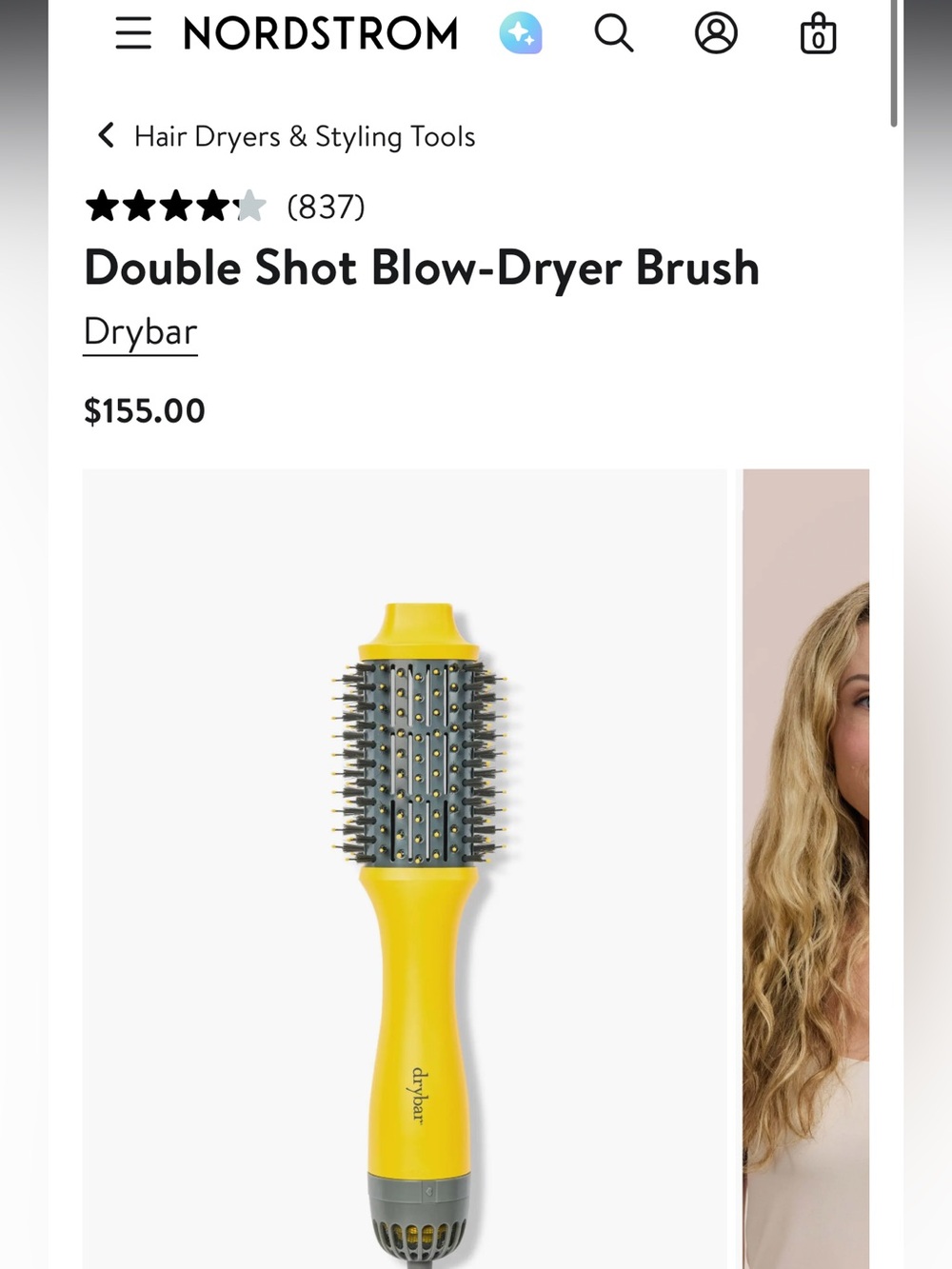 Drybar Double Shot Blow-Dryer Brush with Yellow Accents - Picture 15 of 15